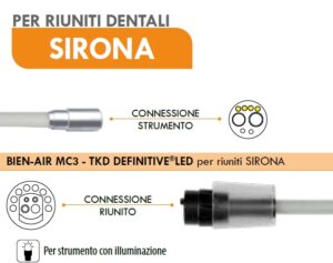 Cordone per Micromotore Bien Air MC3 per Riuniti SIRONA